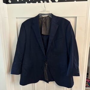 Samuelsohn Wool Cashmere Gable Navy Blazer Jacket